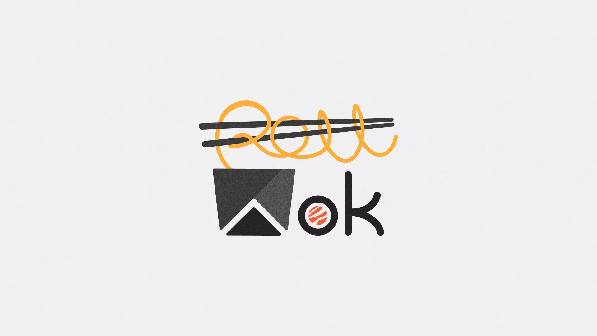 Разработка логотипа суши-бара «Roll Wok Club» в Бузулуке